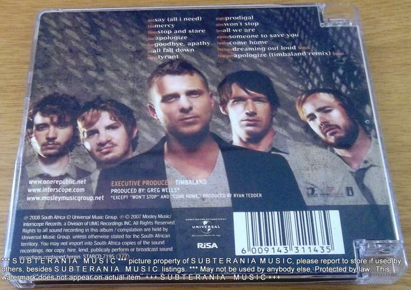 ONE REPUBLIC Dreaming Out Loud  [Shelf G Box 16]