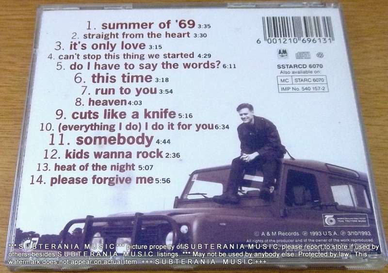 BRYAN ADAMS So Far So Good    [Shelf G Box 16]