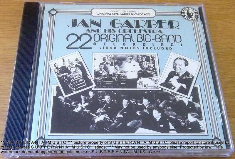 JAN GARBER AND HIS ORCHESTRA 22 Original Big Band Recordings  [Shelf G Box 17]