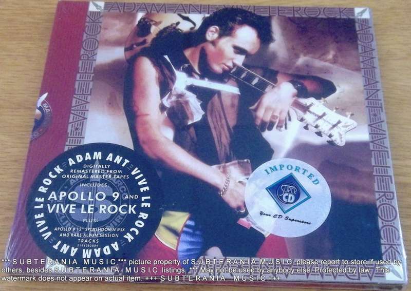 ADAM ANT Apollo 9 / Viva Le Rock Digipak