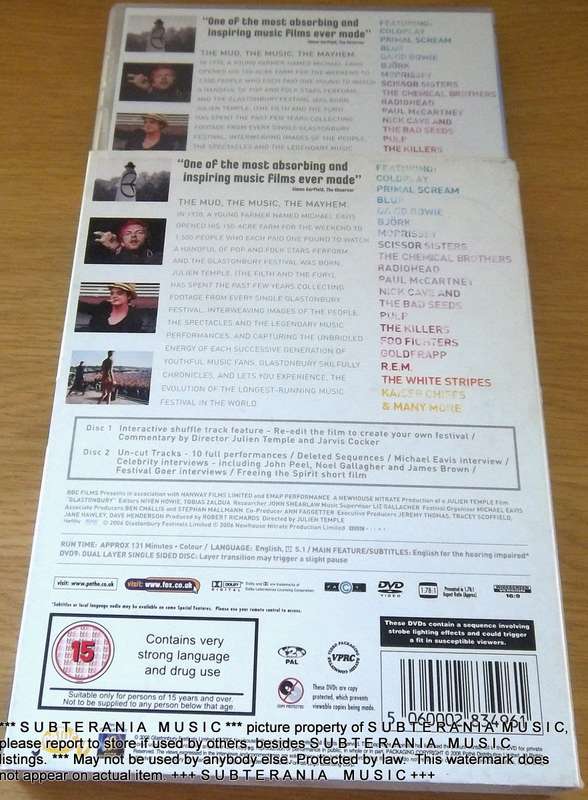 GLASTONBURY 2 DVD Special Edition Glastonbury Festival