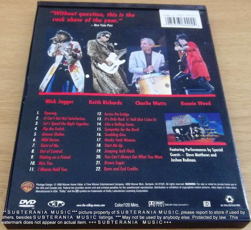 ROLLING STONES Bridges to Babylon Live Tour DVD