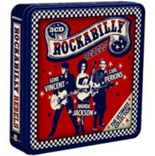 ROCKABILLY REBELS 3XCD TIN BOX  Gene Vincent Wanda Jackson Carl Perkins
