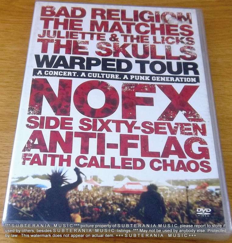 VAN`S WARPED TOUR DVD ALL REGIONS NTSC (DVD) NOFX Bad Religion
