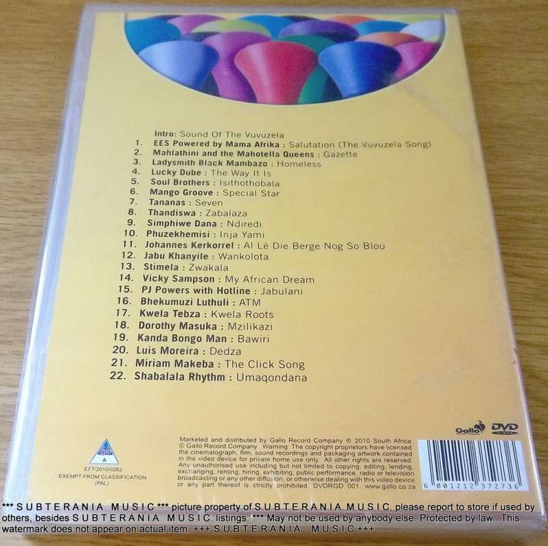 VUVUZELA HITS PAL DVD (DVD) Miriam Makeba STIMELA Vicky Sampson