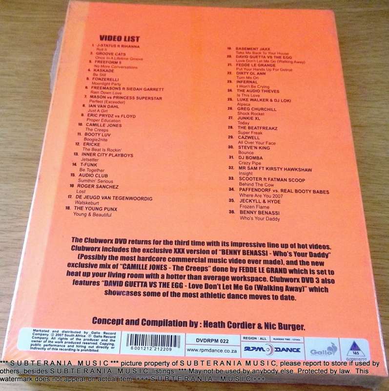 Various CLUBWORX 3 PAL DVD Region 2  DVD