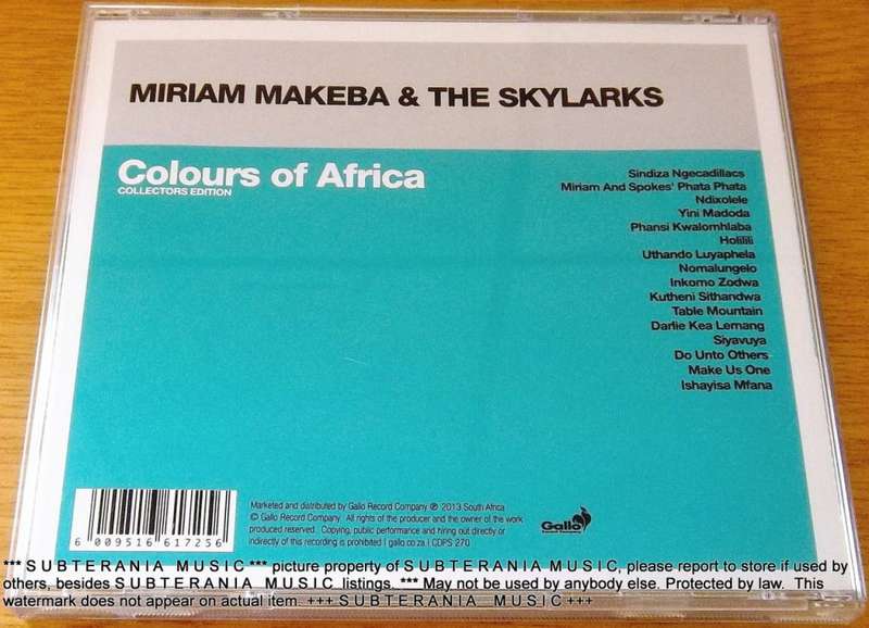 MIRIAM MAKEBA & the SKYLARKS Colours of Africa SOUTH AFRICA Cat# CDPS 270