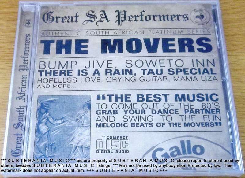 THE MOVERS Great SA Performers CD