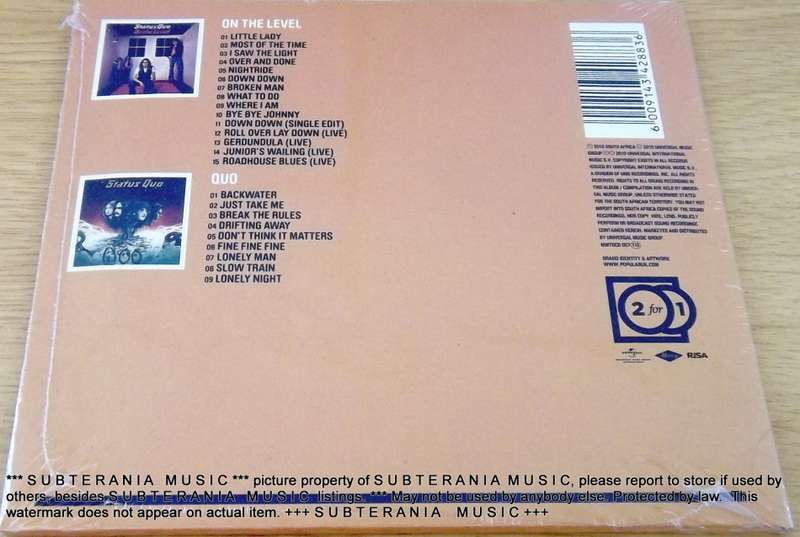 STATUS QUO  2 For 1: On The Level / Quo  [SEALED]