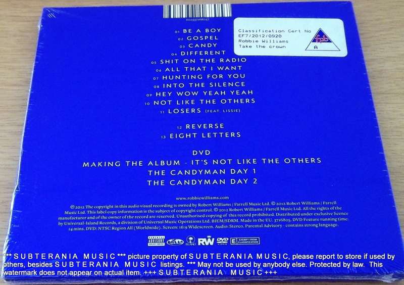 ROBBIE WILLIAMS Take The Crown Deluxe [CD+DVD]  [Sealed]