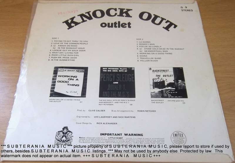 THE OUTLET Knock Out Vinyl LP