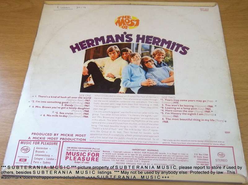 HERMAN`S HERMITS The Most Of vinyl LP
