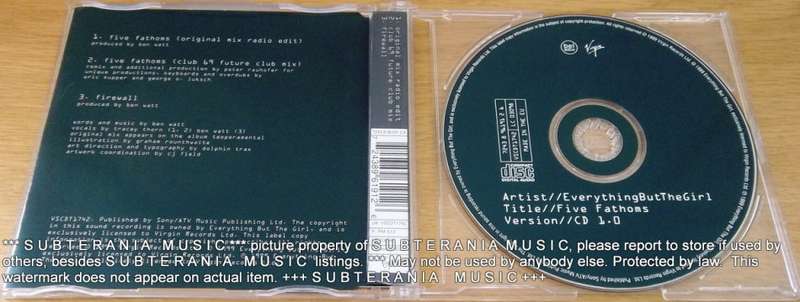 EVERYTHING BUT THE GIRL Five Fathoms CD Maxi Single   [Shelf G Box 18]