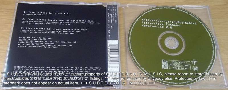 EVERYTHING BUT THE GIRL Five Fathoms 2 CD Maxi Single   [Shelf G Box 18]