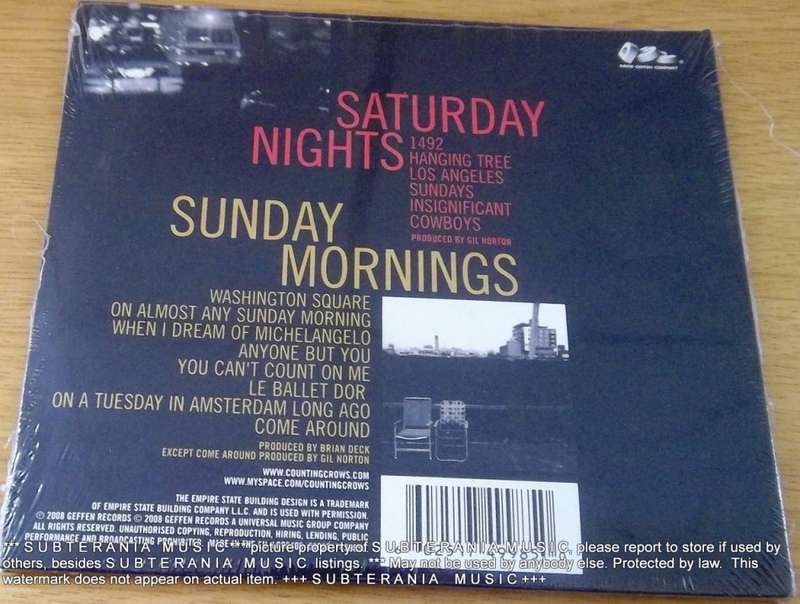 COUNTING CROWS Saturday Nights & Sunday Mornings Digisleeve CD
