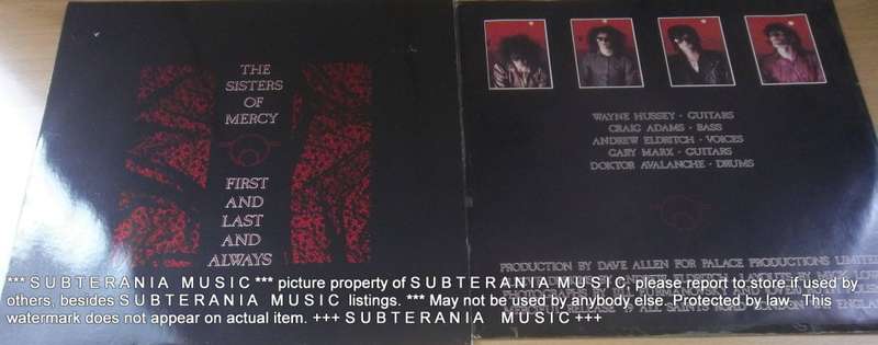 THE SISTERS OF MERCY First And Last And Always Vinyl Record