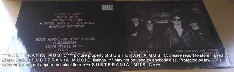 THE SISTERS OF MERCY First And Last And Always Vinyl Record