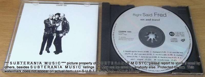 RIGHT SAID FRED Sex and Travel  [Shelf G Box 18]