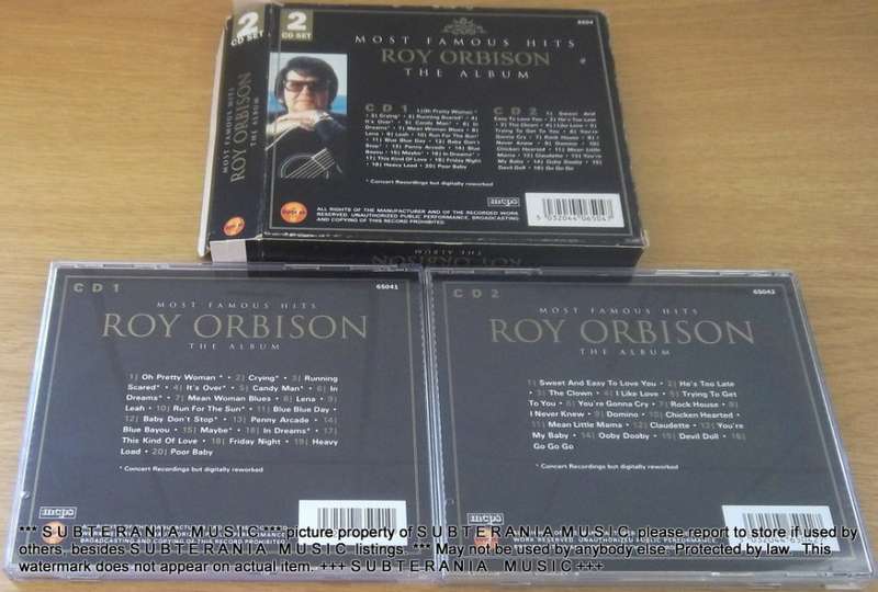 ROY ORBISON Most Famous Hits Double CD [Shelf G Box 18]