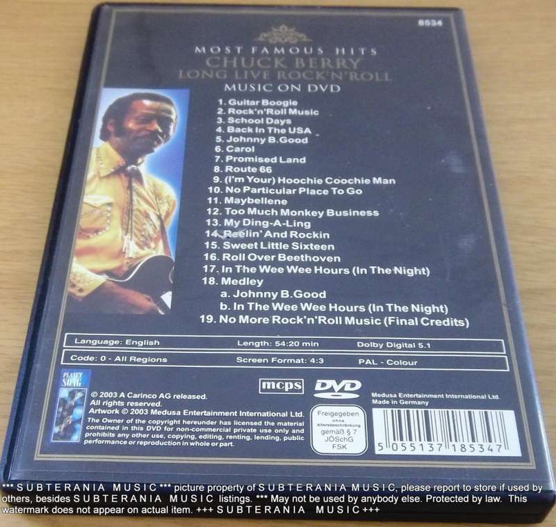 CHUCK BERRY Long Live Rock n Roll DVD