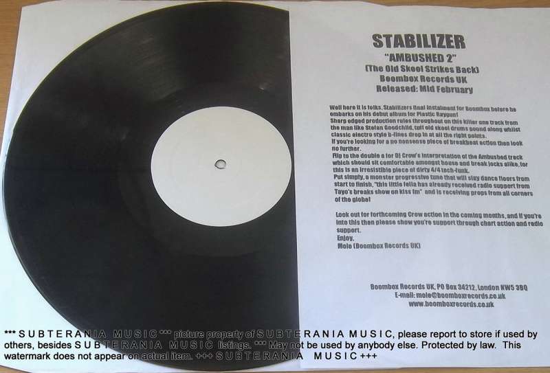 STABILIZER Ambushed II (The Old Skool Strikes Back) Vinyl Record  [Electronic / Breakbeat House]