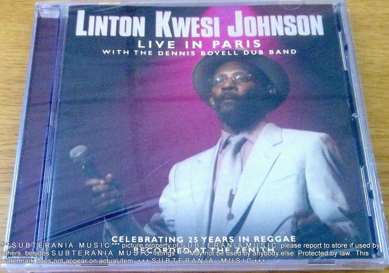 LINTON KWESI JOHNSON Live In Paris CD