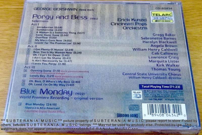 George Gershwin Todd Duncan  Anne Brown Porgy And Bess