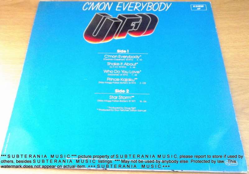 UFO C`Mon Everybody Vinyl Record