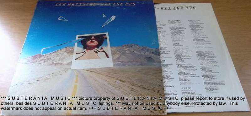 IAN MATTHEWS Hit and Run Vinyl Record