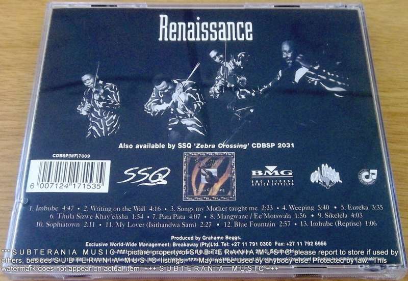 SOWETO STRING QUARTET Ranaissance [Shelf G Box 21]