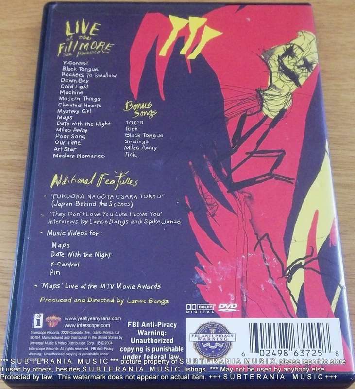 Yeah Yeah Yeahs Tell Me What Rockets to Swallow DVD