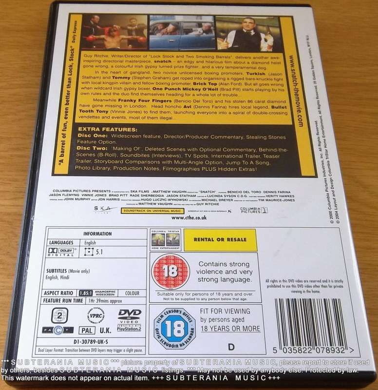 ART Movie SNATCH DVD