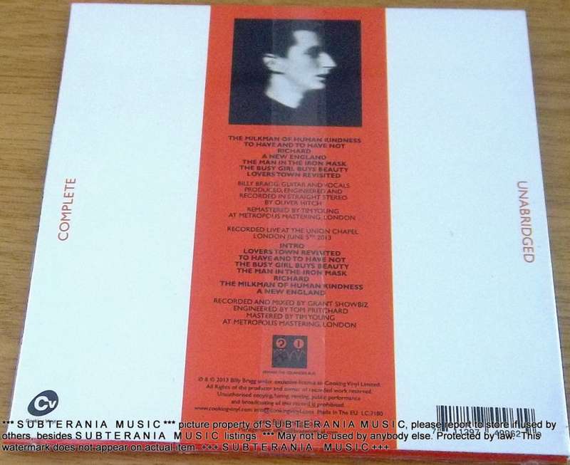 BILLY BRAGG Life`s a Riot with Spy Vs Spy CD