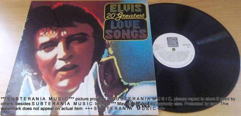 ELVIS PRESLEY 20 Greatest Love Songs LP Vinyl Record