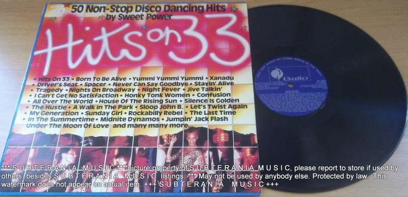 COVER VERSIONS HITS ON 33  50 NON STOP DISCO DANCING HITS BY SWEET POWER Vinyl Record