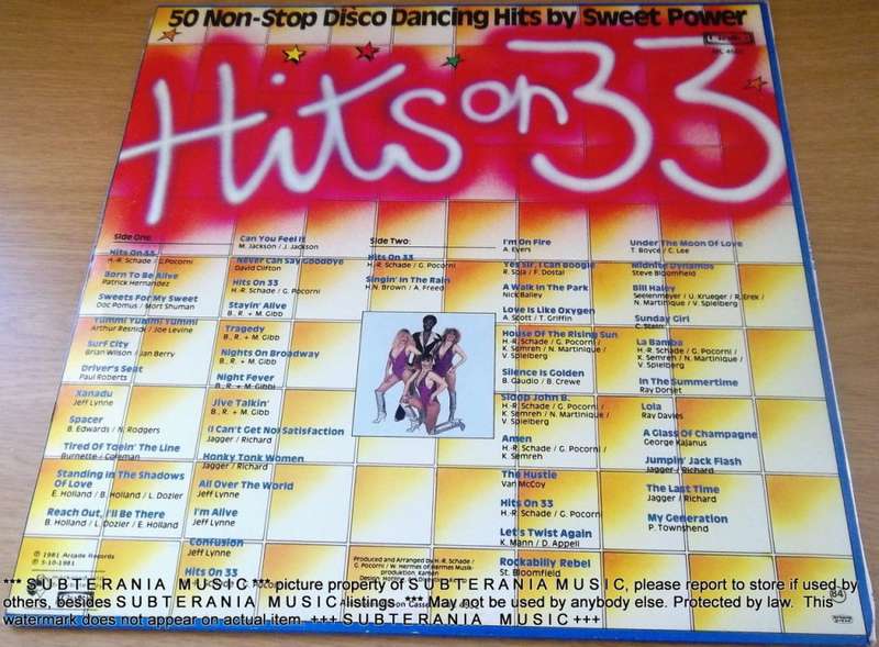 COVER VERSIONS HITS ON 33  50 NON STOP DISCO DANCING HITS BY SWEET POWER Vinyl Record