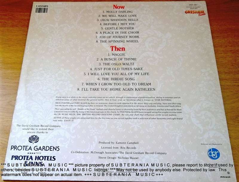 FOSTER AND ALLEN Now and Then Vinyl Record