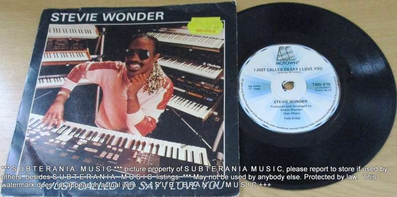 STEVIE WONDER I Just Called to Say I Love You  7` Single  BLACK vinyl