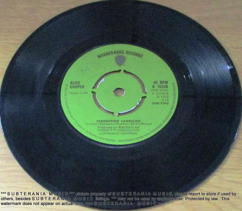 ALICE COOPER Hello Hooray  7` Single  BLACK vinyl