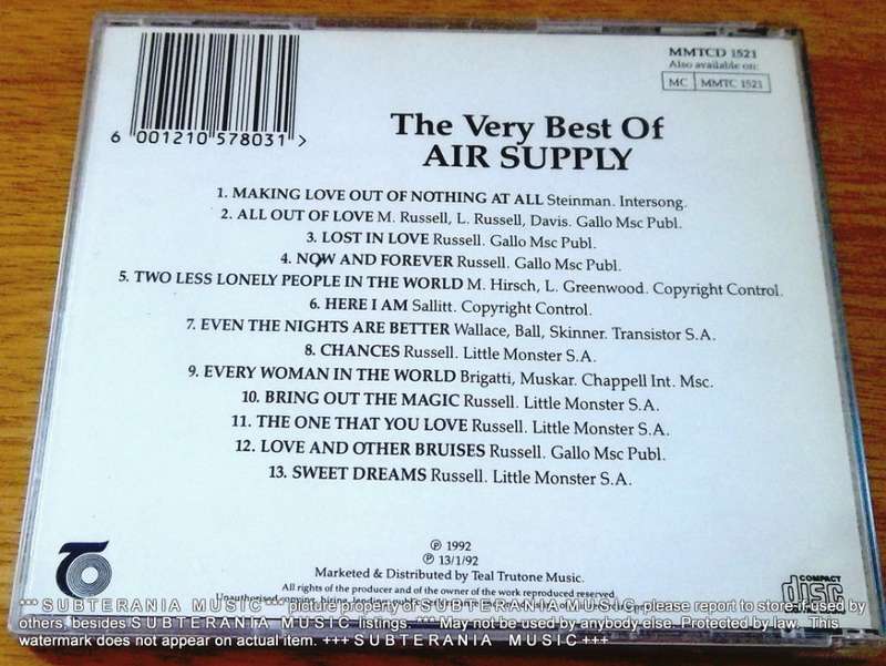 AIR SUPPLY The Very Best Of  [Shelf G Box 7] black tray
