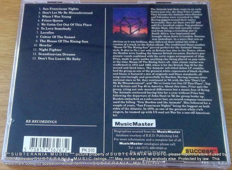 THE AMIMALS  Greatest and Latest House of the Rising Sun [Shelf G Box 7]