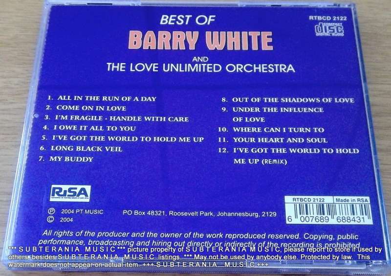BARRY WHITE The Best Of  [Shelf G Box 8]