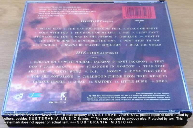 MICHAEL JACKSON History 2 X CD  [Shelf G Box 12]