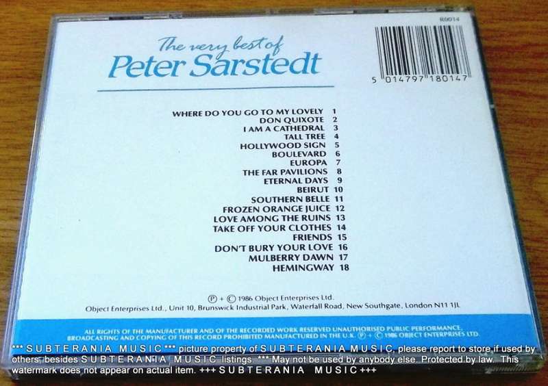 PETER SARSTEDT Yje Very Best of [Shelf G Box 13]