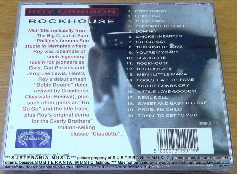 ROY ORBISON Rockhouse  [Shelf G Box 14]