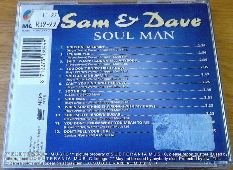 SAM AND DAVE Soul Man [Shelf G Box 15]