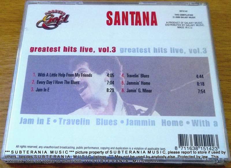 SANTANA Greatest Hits Live vol 3 [Shelf G Box 15]