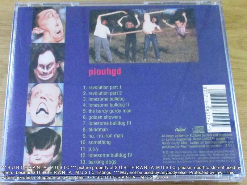 BUTTHOLE SURFERS Pioughd  [Shelf G Box 16] Industrial Rock