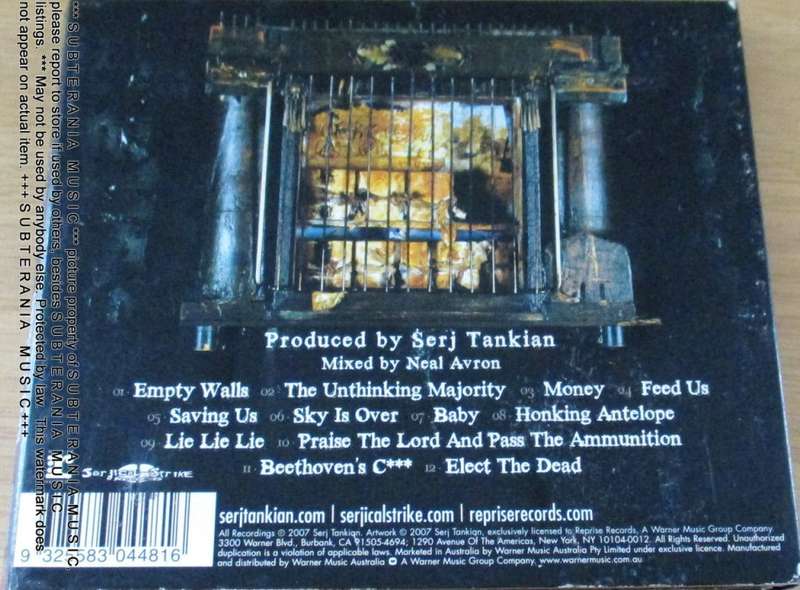 SERJ TANKIAN Elect the Dead Digipak [Shelf G Box 21]