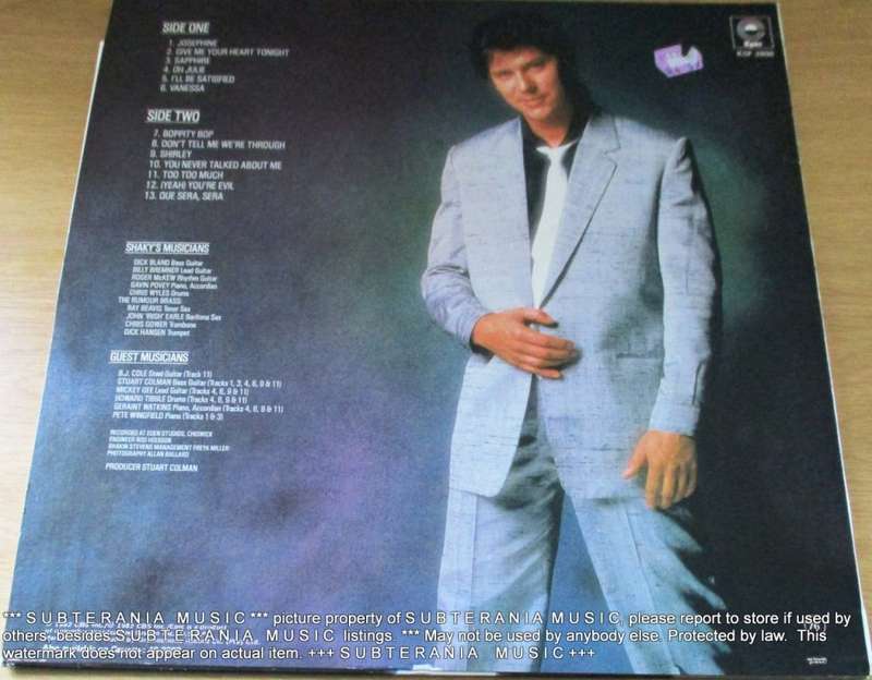 SHAKIN STEVENS Give Your Heart Tonight Vinyl Record [in office]
